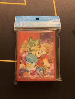 Japanese Pokemon Center Card Sleeves Gift Of Sprigatito, Fuecoco, Quaxly -NEW- - Image 1