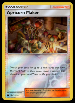 Pokemon Card Celestial Storm Apricorn Maker 124/168 Reverse Holo Uncommon - NM - Image 1