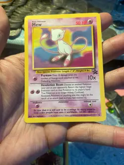 Pokemon Card Mew #8 WoTC Black Star Promo LP - Image 1