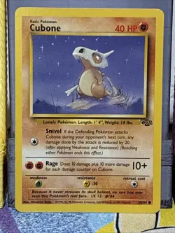 Pokemon TCG Cubone Jungle Card 1st Edition, Regular Common, Card 50/64 - Image 1
