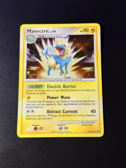 Manectric 11/127 Holo Rare Platinum Pokemon Card * Near Mint SWIRL - Image 1