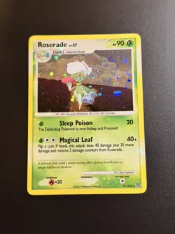 Roserade 17/132 Secret Wonders HOLO BLEED ERROR Pokemon Card SWIRL - Image 1