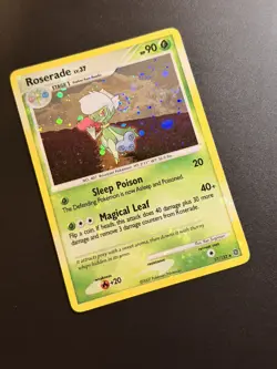 Roserade 17/132 Secret Wonders HOLO BLEED ERROR Pokemon Card SWIRL - Image 2