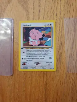 First 1st Edition Snubbull Neo Genesis Pokemon Card TCG 74/111 NM - Image 2