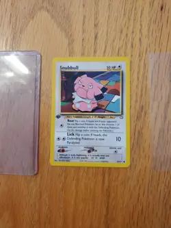 First 1st Edition Snubbull Neo Genesis Pokemon Card TCG 74/111 NM - Image 3