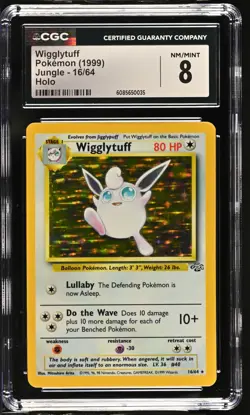 CGC 8 Wigglytuff 1999 Jungle 16/64 Holo Pokemon Card - Image 1