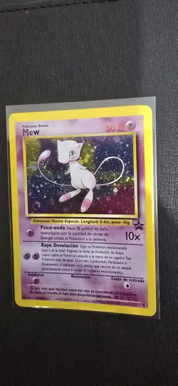 WOTC Mew #9 Vintage Black Star Promo Pokemon Card Spanish NM-LP - Image 1