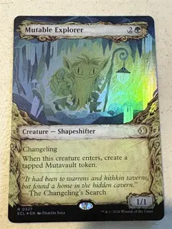 mtg showcase foil Mutable Explorer, Lorwyn Eclipsed, unplayed - Image 1