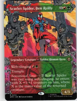Scarlet Spider, Ben Reilly (Borderless) R Marvel's Spider-Man 214 NM Normal MTG - Image 1
