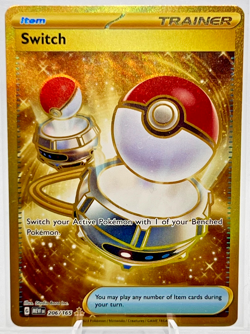 Switch 206/165 Pokemon Sv: Scarlet & Violet 151 Gold Hyper Rare Holo -Pack Fresh - Image 1