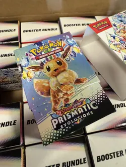 Pokemon Case Of 25 **EMPTY** Prismatic Evolutions Booster Bundle Boxes - Image 1