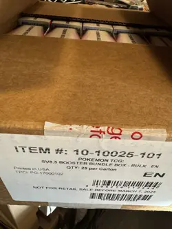 Pokemon Case Of 25 **EMPTY** Prismatic Evolutions Booster Bundle Boxes - Image 5