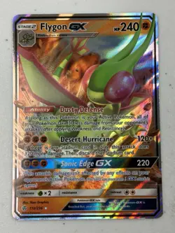 Pokemon TCG Cosmic Eclipse 110/236 Flygon GX Full Art Rare NM - Image 1
