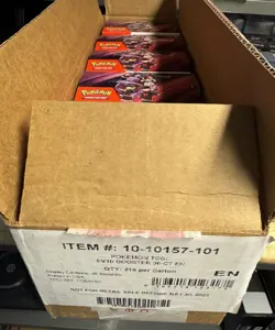 Pokemon Case Of 6 **EMPTY** Destined Rivals Booster Boxes - Image 1