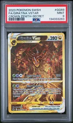 Pokemon Giratina VSTAR GG69/GG70 Crown Zenith: Galarian Gallery Holo PSA 9 - Image 1