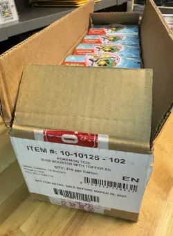 Pokemon Case Of 6 **EMPTY** Journey Together Enhanced Booster Boxes - Image 2