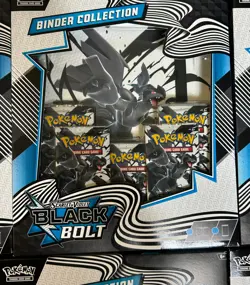 Pokemon Black Bolt Binder Collection Lot of 6 Sealed Boxes - Image 3