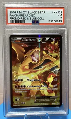 2016 Charizard EX Black Star Promo XY 121 Full Art PSA 7 Pokemon TCG - Image 1