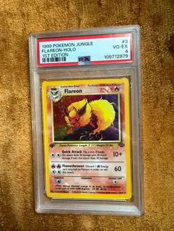 1999 Pokemon, Flareon, Base Set, Holo, 1st Edition, Very Good-Excellent, Grade 4 - Image 1