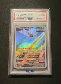 💎 PSA 10 2023 Pokemon Svp English Black Star Promo #066 Iron Bundle Valiant - Image 1