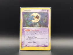 2003 Pokemon TCG - Lunatone EX Sandstorm Holo Rare 8/100 - LP - Image 1