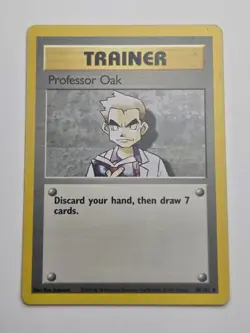 Pokemon TCG Professor Oak Base Set 88/102 Regular Unlimited Uncommon Vintage LP - Image 1
