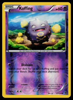 Pokemon - XY - Fates Collide Koffing 27/124 Reverse Holo - NM - Image 1