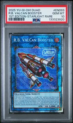 Yu-Gi-Oh! R.B. Valcan Booster DUAD-EN093 Starlight Rare 1st Ed - PSA 10 - Image 1