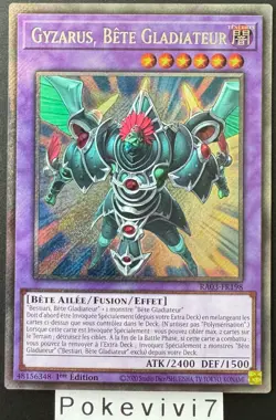 Carte YU-GI-OH! GYZARUS, BETE GLADIATEUR RA03-FR198 PSR NEUF - Image 1