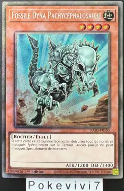 Carte YU-GI-OH! FOSSILE DYNA PACHYCEPHALOSAURE RA03-FR195 PSR NEUF - Image 1