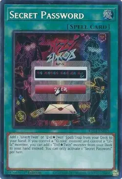 1x Secret Password (Secret Rare) - 1st NM Eng YuGiOh - Quarter Century Stampede - Image 1