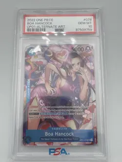 PSA10 2022 One Piece English Boa Hancock SR Alt Art OP01-078 Romance Dawn - Image 1