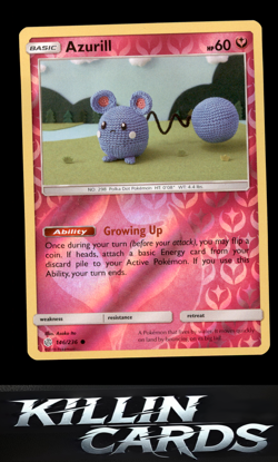Reverse Holofoil Azurill 146/236 Pokemon Common SM - Cosmic Eclipse Card NM - Image 1