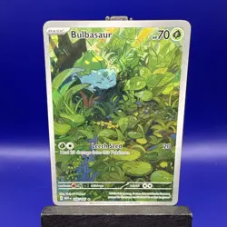 Pokemon TCG Bulbasaur Scarlet Violet-151 Illustration Rare Card 166/165 - Image 1