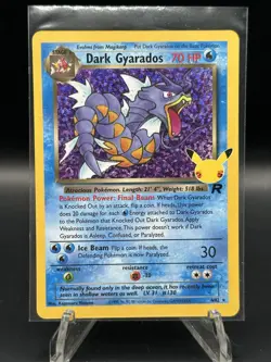 Pokemon Dark Gyarados Holo TCG Card Celebrations Classic Collection 8/82 25th En - Image 1