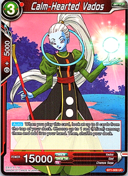 Calm-Hearted Vados BT1-009 UC Dragon Ball Super Card TCG X1 - Image 1