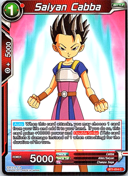 Saiyan Cabba BT1-014 C Dragon Ball Super Card TCG X1 - Image 1
