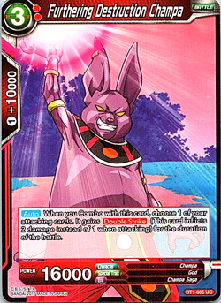 Furthering Destruction Champa BT1-005 UC Dragon Ball Super Card TCG X1 - Image 1