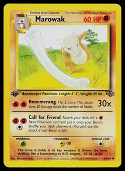 Pokemon Card - Marowak Jungle 39/64 Uncommon 1st Edition - Image 1
