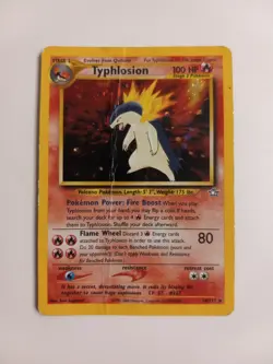 Pokemon TCG Typhlosion 18/111 Holo Rare Neo Genesis Card - Heavy Crease - Image 1