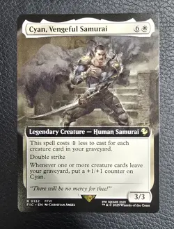 Cyan, Vengeful Samurai - Extended Art Light Play English Magic the Gathering MTG - Image 1