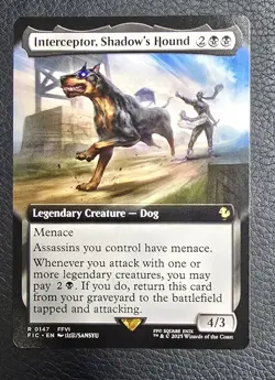 Interceptor, Shadow's Hound - Extended Art R MTG Commander: Final Fantasy M/NM - Image 1