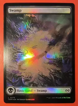 MTG, SWAMP, TDM, TARKIR DRAGONSTORM, 0274, ART /NM/ FOIL FINISH - Image 1