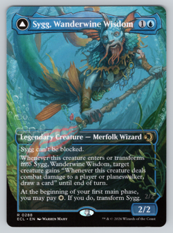 Sygg, Wanderwine Wisdom Borderless - Lorwyn Eclipsed MTG - Image 1