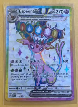 Espeon Ex 175 Promo Pokemon TCG Scarlet & Violet Promo Card Holo Rare Near Mint+ - Image 1