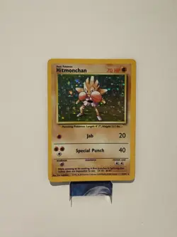 Hitmonchan HOLO 7/102 1999 Pokemon TCG BASE SET WOTC WIZARDS OF THE COAST. LP - Image 1