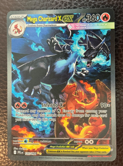 Mega Charizard X ex SIR 125/094 Phantasmal Flames Pokemon TCG Pack Fresh NM - M - Image 1