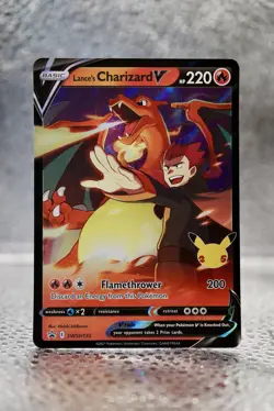 Pokemon TCG Lance's Charizard v SWSH133 Celebrations Black Star Promo Holo NM/M - Image 1
