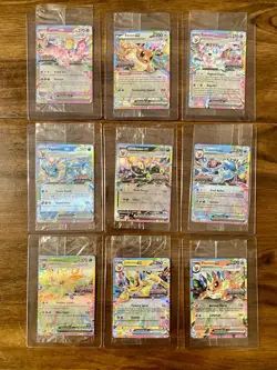 POKEMON PRISMATIC EVOLUTIONS FULL SET OF 9 STAMPED SURPRISE BOX PROMOS SEALED - Image 1