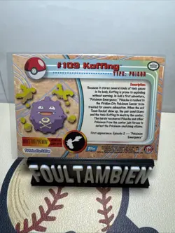 Koffing [Foil] #109 - Pokemon 2000 Topps TV Animation Blue Logo (LP) - Image 2